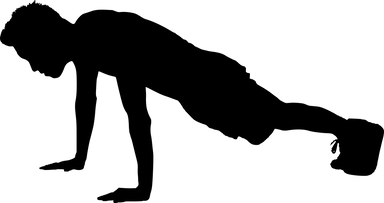 Man Doing Push Up SIlhouette